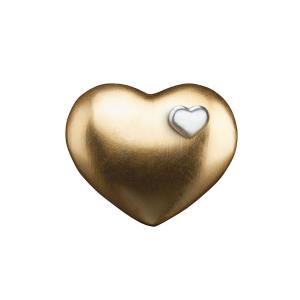 Urne Cuore gold mit cuoricino silber