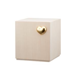 Urne Cubo Linde mit cuoricino gold