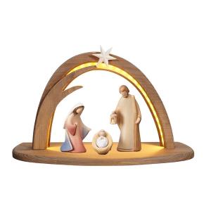 LE Nativity Set 5 pcs. - Stable Stella with lighting