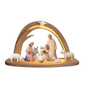 LE Nativity Set 10 pcs. - Stable Stella with lighting